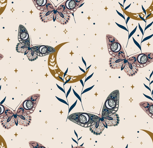 Boho Golden Stars Moon Butterfly Leaf Papel de pared para dormitorio Gabinete Renter Friendly - Product Image 3