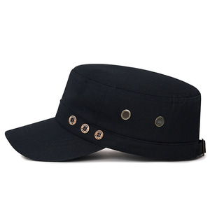 Flat Cap Men Navy Blue Cotton Canvas Sun Protection Breathable Outdoor Casual Hat Spring Summer - Product Image 2