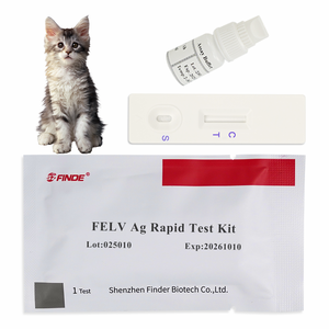 Finderbio FeLV <strong>At</strong>-<strong>Home</strong> <strong>Test</strong> Kit Rapid Feline Leukemia Virus Antigen Detection Early Health Warning for Cats CE Certified 10T - Product Image 1