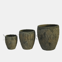 Pots à fleurs en ciment écologiques, durables, de style rétro, ronds, pour jardin, maison, intérieur, extérieur, centre commercial