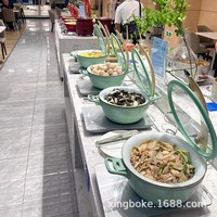 Chauffe-soupe et marmite à porridge électrique professionnels pour hôtels et restaurants, avec chauffage électrique, design rond vert