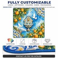 OEM ODM Tapis de jeu de mahjong élégant en néoprène bleu facile à nettoyer pour 4 joueurs avec sac de transport