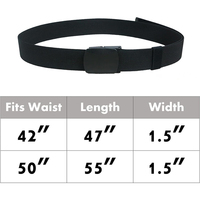 Ceinture tactique légère, résistante à l'usure, élastique, extensible, réglable, durable, sans métal, pour la randonnée, sans métal, légère
