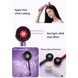 Alat Pijat Kulit Kepala Terapi Cahaya Merah Baichang PM84 IXP6, Perangkat Mewah, Sisir Getar Penumbuh Rambut dengan Aplikator Minyak - Product Image 4