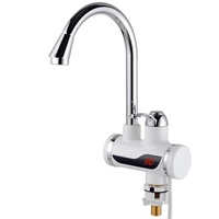 Robinet chauffe-eau instantané électrique en acier inoxydable pour cuisine, à montage sur plan, modèle très demandé