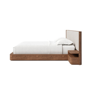 Muebles Modernos para Dormitorio, Cama King Size Tapizada en Madera Maciza de Roble con Mesitas de Noche - Product Image 3