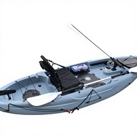 Kayak rigide en plastique moulé par rotation, plateforme monoplace pour la pêche en extérieur