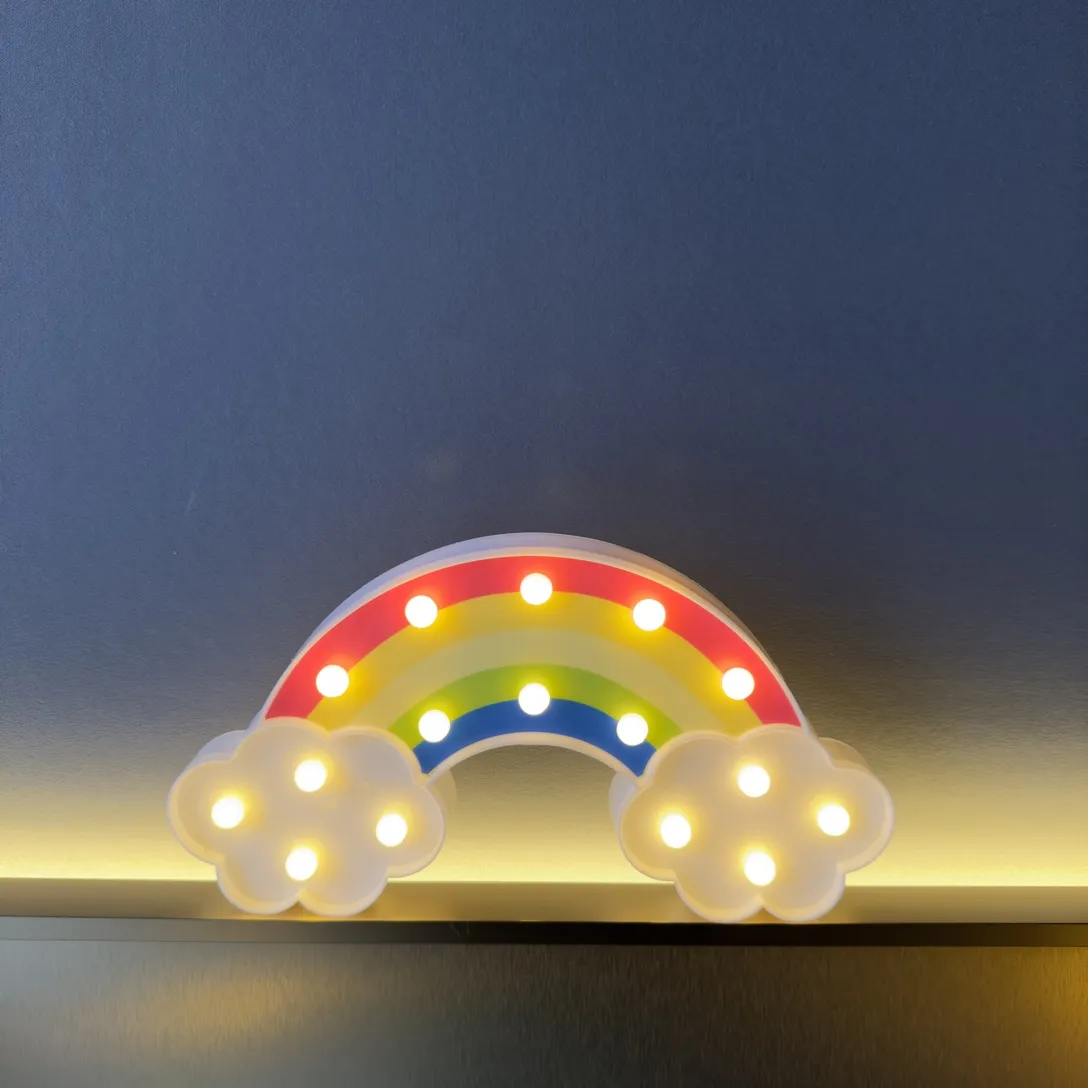 Luce creativa della nuvola del Cactus della luna della decorazione dei bambini lampada 3D novità stella del fenicottero tendone lettera ha condotto la luce notturna