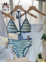 Maillot de Bain Bikini Sexy Femme MLY avec Logo Personnalisé, String Bandeau, Conception Marque Privée, Imprimé, pour Femmes