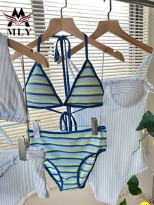 MLY Biquínis Fio Dental Bandagem Sexy Femininos com Logo Personalizado e Etiqueta Privada Moda Praia e de Banho com Estampa de Design para Mulheres - Product Image 5