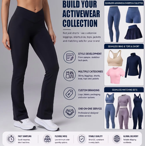 Leggings acampanados para mujer Lynnie, <span class=keywords><strong>pantalones</strong></span> <span class=keywords><strong>de</strong></span> yoga <span class=keywords><strong>de</strong></span> cintura alta con control <span class=keywords><strong>de</strong></span> abdomen, leggings <span class=keywords><strong>de</strong></span> entrenamiento <span class=keywords><strong>de</strong></span> corte <span class=keywords><strong>de</strong></span> bota - Product Image 2