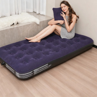 Matelas Gonflable en PVC Floqué pour Tentes, Lit d'Air de 2 Mètres pour Camping et Utilisation au Sol, Idéal pour le Télétravail et les Loisirs