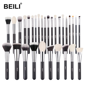 Porta Brochas de Maquillaje de Madera Negra con Logotipo Personalizado de Alta Calidad <span class=keywords><strong>para</strong></span> Pinceles de Maquillaje <span class=keywords><strong>para</strong></span> Niñas, con Espacio <span class=keywords><strong>para</strong></span> Corrector, MOQ Bajo - Product Image 1