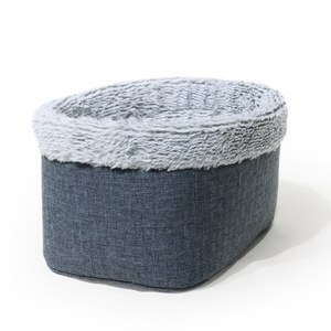 Reversible Pet <b>Bed</b> Oval Shape Coral Fleece Soft Cushion For Cats <b>Dogs</b> Indoor Use - Product Image 2