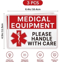 Autocollant d'avertissement personnalisé en vinyle pour poignée d'équipement médical, pour hôpital, pharmacie, entrepôt, boîte en carton, adhésif durable, sécurité