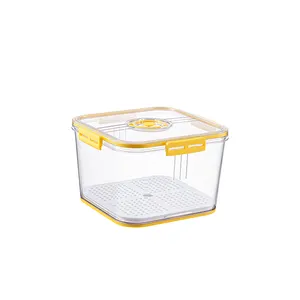 Sealed Kept Small Timing Food Storage Containers Food Crisper Kitchen Drain Box Fresh Refrigerator Freezer Storage Box