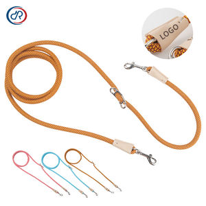 مقود كلب مضفر يدوياً من النايلون على الموضة الجديدة حبل فاخر بشعار مخصص لون شخصي مقود حيوانات أليفة متعددة الوظائف - Product Image 1