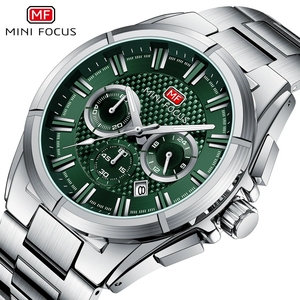 Mini Focus MF0495G <span class=keywords><strong>MF</strong></span> 0495 relojes de pulsera de cuarzo originales reloj de pulsera de acero inoxidable resistente al agua de lujo para hombres Montre Pour Homme - Product Image 1