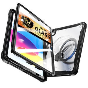 Soporte de Aleación de Aluminio para Tabletas, Fundas para <span class=keywords><strong>iPad</strong></span> A16 de 11.ª y 10.ª Generación, Protector de Pantalla de Vidrio Templado Integrado - Product Image 3