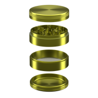 Coloré 63MM broyeur d'herbes broyeur populaire métal manuel fumer accessoires dans la fumée boutique soutien Logo de marque personnalisé