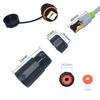 Connecteur RJ45 CAT6A étanche IP68, adaptateur Ethernet industriel 10 Gbit/s, coupleur réseau blindé STP en nylon PA66 pour vidéosurveillance extérieure