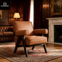 Fauteuil lounge moderne rembourré avec pieds en bois en forme de A, chaise d'appoint confortable et rembourrée pour appartement, réception, mobilier contractuel