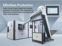 Machine de soufflage de bouteilles en plastique PET entièrement automatique 4 cavités, 4000-5000 BPH, avec technologie d'injection-soufflage haute vitesse et moteur PLC