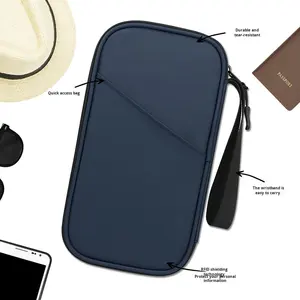 <span class=keywords><strong>Portefeuille</strong></span> de voyage imperméable pour passeport, grand porte-cartes de crédit, organiseur d'accessoires de voyage, sac à documents - Product Image 4