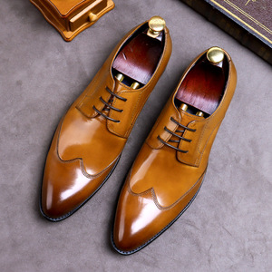 Zapatos casuales con cordones de estilo empresarial británico para hombre, zapatos de cuero genuino para hombre, tallas grandes en stock, zapatos de cuero versátiles para hombre - Product Image 3