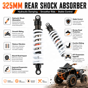 Amortisseur arrière de moto 325 mm, réglage de la force d'amortissement, ressort de 12 mm pour Dirt Pit ATV UTV <span class=keywords><strong>Quad</strong></span> Dirt Bike Go Kart - Product Image 3
