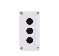 Caja de Botones de Tres Orificios Chint NPH1-30, Caja de Interruptor de Botones Vacía de 3 Posiciones, Impermeable, Diámetro del Orificio de Montaje 22 mm