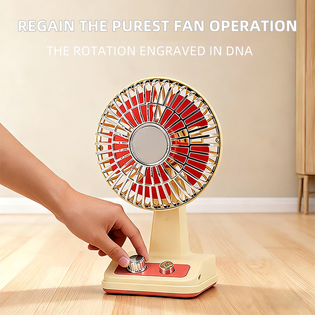 Small Portable Desk Fan USB Rechargeable Battery Operated Ultra Quiet Home Bedroom Office Mini Desktop Fan Classic Table Fan