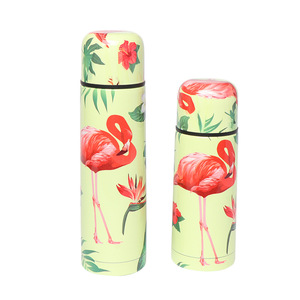 Vaso Térmico GZYSL con Diseño de Flamencos, Doble Pared de Acero Inoxidable, Aislamiento al Vacío de 24 Horas, con Indicador de Temperatura - Product Image 2
