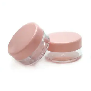 10PCS/10 Grammi di Plastica Trasparente Vuoto Cosmetici Vaso Vaso Crema Maschera Per il Viso di Trucco Emulsione Lozione Bottiglie Contenitori con colorato Coperchio