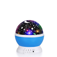 Projecteur d'images rotatif à 360 degrés moderne, directement de l'usine, bleu clair, rose, violet, en forme de lune, pour enfants, commande tactile PC