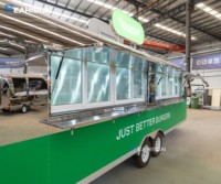 Camion de vente ambulante le plus populaire en acier inoxydable personnalisé pour café, crème glacée, bar mobile, restauration rapide, barbecue et snacks à vendre