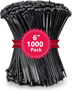 Mini Nylon Wire Ties 1000 Pack Pequeno <span class=keywords><strong>Cable</strong></span> Ties 6-Inch Heavy Duty <span class=keywords><strong>Outdoor</strong></span> 40lbs Preto Plástico Zip Ties Releasable Tipo
