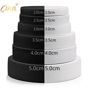 Nähen elastische 2.0cm Factory Wholesale Eco-friendly Polyester flache Elastic Webbing Bungee Belt Strap Knitting Elastic band