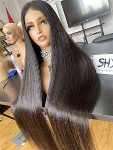 วิกผมสองชั้นสำหรับผู้หญิง2024 Knot5.0เดี่ยวประดับลูกไม้ด้านหน้าสีธรรมชาติ36นิ้วแบบเต็ม - Product Image 4