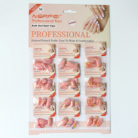 AIERFEI 12 sachets de faux ongles en forme d'amande, motifs floraux, très demandés, colorés, pour nail art, designs Cardnail, ongles carrés, ongles français, fournisseur