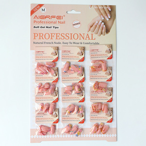 AIERFEI 12 sachets de faux <span class=keywords><strong>ongles</strong></span> <span class=keywords><strong>en</strong></span> forme d'amande, motifs floraux, très demandés, colorés, pour nail art, designs Cardnail, <span class=keywords><strong>ongles</strong></span> carrés, <span class=keywords><strong>ongles</strong></span> français, fournisseur - Product Image 3