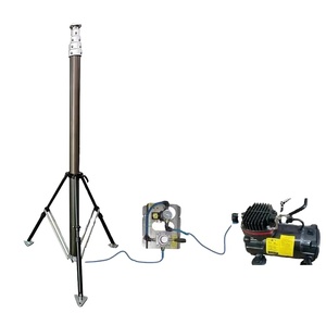 <span class=keywords><strong>Tripod</strong></span> gắn 30kg tải trọng Telescopic khí nén nhôm mast 3m 4M 5M 6M 7m cho PTZ máy ảnh - Product Image 4