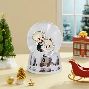Custom Resin Snow Globe Acrylic Block Promotional Gifts Elegant Polyresin Glass Snowball for Home Decoration Craft Model