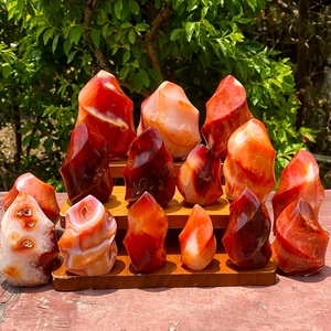 หินคาร์เนเลียนทรงเปลวไฟสไตล์โบฮีเมียน สำหรับตกแต่งบ้าน ของขวัญวันหยุด งานขัดเงาขายส่ง แนวแฟชั่น สร้างสรรค์ บำบัดจิตใจ - Product Image 6