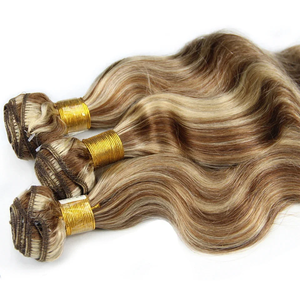 P4/613 Piano Highlight <span class=keywords><strong>Cheveux</strong></span> Indiens Bruts Blond Miel Cendré, Extensions de <span class=keywords><strong>Cheveux</strong></span> Humains en Trame, Lot de <span class=keywords><strong>Cheveux</strong></span> en Vrac - Product Image 4