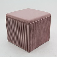 HStex — pied-de-pied en velours pour rangement, meuble moderne, pouf pour grand coussin, pochette de canapé, siège en velours