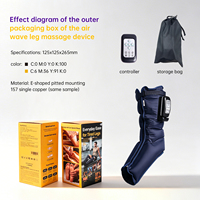 Masseur de jambes et de pieds à compression d'air, rechargeable, sans fil, bottes de massage pour les mollets, pour la circulation, le soulagement de la douleur, la récupération musculaire