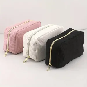 Nhung trang điểm Pouch du lịch không thấm nước đồ dùng cá nhân Túi Nhung Màu Hồng Màu Be Phụ kiện tổ chức quà tặng túi