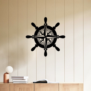 Décoration Murale Métallique Silhouette <span class=keywords><strong>de</strong></span> <span class=keywords><strong>Marin</strong></span> Viking en Fer – Art Mural Décoratif Tendance - Product Image 2