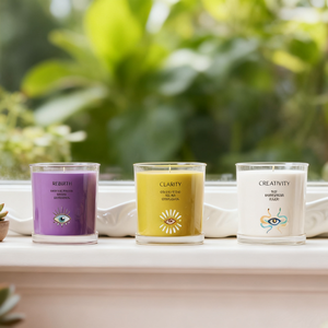 Ensemble de bougies <span class=keywords><strong>d</strong></span>'aromathérapie personnalisées, bougies rituelles spirituelles avec étiquettes <span class=keywords><strong>d</strong></span>'<span class=keywords><strong>intention</strong></span>, bougies parfumées pour la méditation - Product Image 6